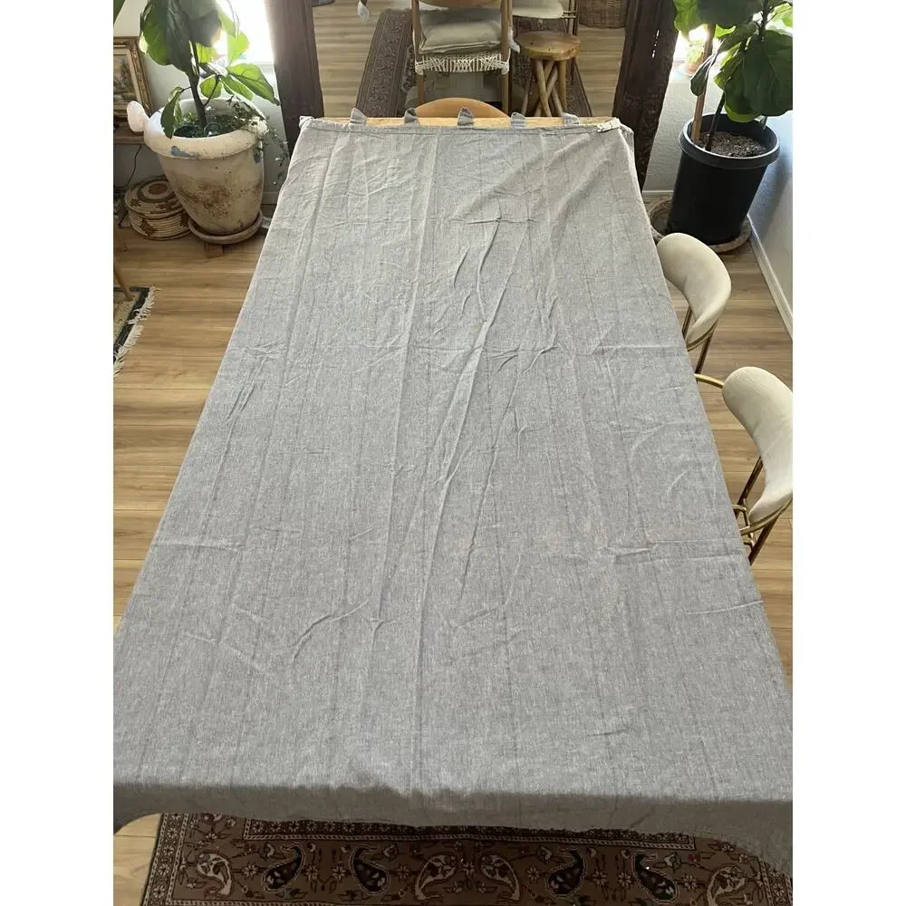 Ikea LENDA Light Gray Curtains 2 Panels Cotton 55